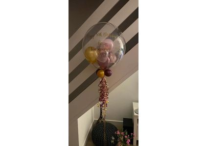 Customer image of 50th Birthday Personalised Multi Fill Bubble Balloon
