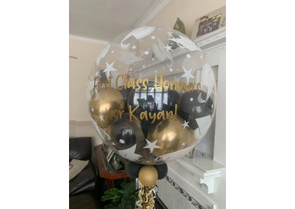 Customer image of Personalised Hollywood Glam Balloon-Filled Bubble Balloon
