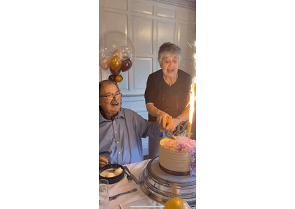 Customer image of Personalised Berry Sparkle Balloon-Filled Bubble Balloon