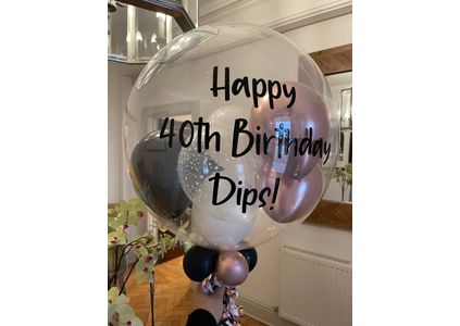 Customer image of Happy Birthday Personalised Multi Fill Bubble Balloon