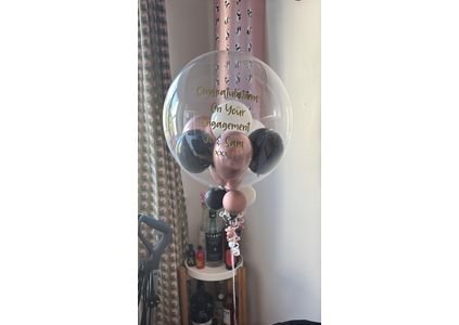 Customer image of On Your Engagement Personalised Multi Fill Bubble Balloon