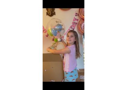 Customer image of Personalised Disney Princesses Inspired Balloon Filled Bubble Balloon