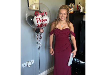 Customer image of Personalised 'Prom' Multi Fill Bubble Balloon