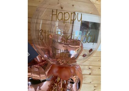 Customer image of Rose Gold Confetti Balloon Package