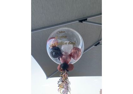 Customer image of 'Congratulations You've Passed' Personalised Multi Fill Bubble Balloon