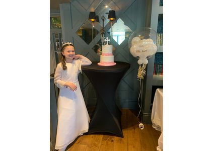 Customer image of Personalised White Balloon-Filled Bubble Balloon