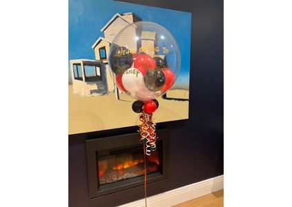 Customer image of Personalised Mickey Mouse Balloon-Filled Bubble Balloon