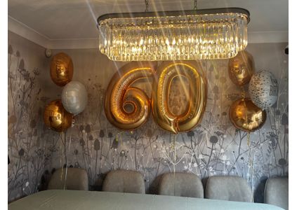 Customer image of 60th Birthday Gold Foil Balloon Package