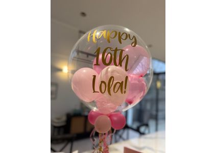Customer image of Happy Birthday Personalised Multi Fill Bubble Balloon