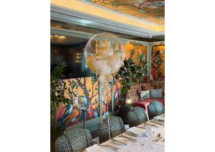 Customer image of 21st Birthday Satin Cream Foil Balloon Package