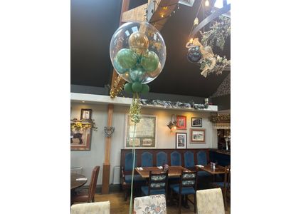 Customer image of Happy Retirement Personalised Multi Fill Bubble Balloon