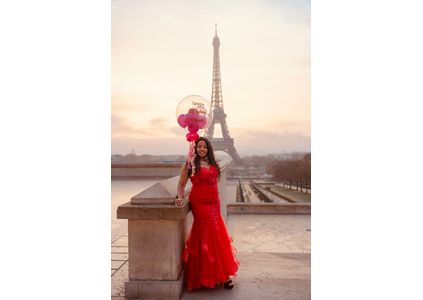 Customer image of 50th Birthday Personalised Multi Fill Bubble Balloon