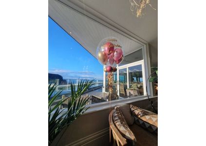 Customer image of 40th Birthday Personalised Multi Fill Bubble Balloon