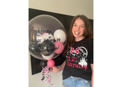 Customer image of Personalised Minnie Mouse Balloon-Filled Bubble Balloon