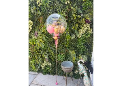 Customer image of 60th Birthday Personalised Multi Fill Bubble Balloon