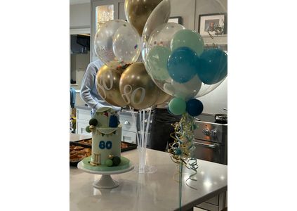 Customer image of Personalised Mint Dream Balloon-Filled Bubble Balloon