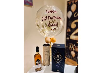 Customer image of 21st Birthday Personalised Confetti Bubble Balloon