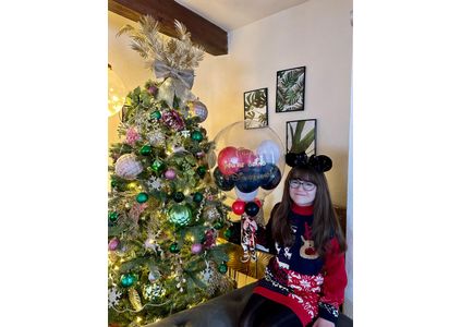 Customer image of Personalised Mickey Mouse Balloon-Filled Bubble Balloon