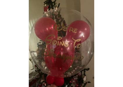 Customer image of 'We're Going To Disneyland' Mickey Latex Fill Balloon
