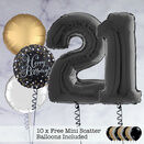 Black Foil Number Balloon Package additional 1