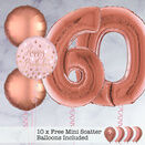 60th Birthday Rose Gold Foil Balloon Package additional 1