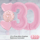 30th Birthday Light Pink Foil Balloon Package additional 1