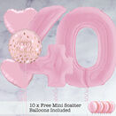 40th Birthday Light Pink Foil Balloon Package additional 1