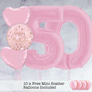 50th Birthday Light Pink Foil Balloon Package additional 1