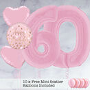 60th Birthday Light Pink Foil Balloon Package additional 1