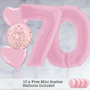70th Birthday Light Pink Foil Balloon Package additional 1