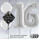 16th Birthday Silver Foil Balloon Package additional 1