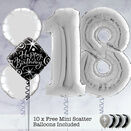 18th Birthday Silver Foil Balloon Package additional 1