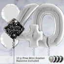40th Birthday Silver Foil Balloon Package additional 1