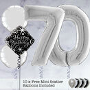 70th Birthday Silver Foil Balloon Package additional 1