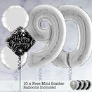 90th Birthday Silver Foil Balloon Package additional 1