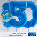 50th Birthday Royal Blue Foil Balloon Package additional 1