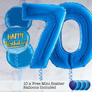 70th Birthday Royal Blue Foil Balloon Package additional 1