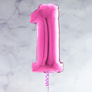 26" Hot Pink Number Foil Balloons (0 - 9) additional 3