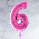 26" Hot Pink Number Foil Balloons (0 - 9) additional 8