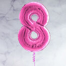 26" Hot Pink Number Foil Balloons (0 - 9) additional 10