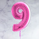 26" Hot Pink Number Foil Balloons (0 - 9) additional 11
