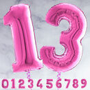26" Hot Pink Number Foil Balloons (0 - 9) additional 1