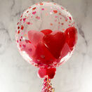 Personalised Heart 'Confetti Print' Balloon-Filled Bubble Balloon additional 2