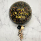 Personalised Swirling Gold Nebula Black Orb Balloon additional 1
