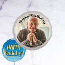'Happy Birthday' Blue & Gold Photo Upload Balloon additional 12