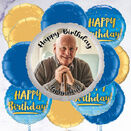 'Happy Birthday' Blue & Gold Photo Upload Balloon additional 4