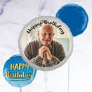 'Happy Birthday' Blue & Gold Photo Upload Balloon additional 11