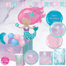 Mermaid Themed 'Party In A Box' with Inflated Balloons additional 1