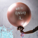 Giant Rose Gold Poppable Blue Confetti Gender Reveal Balloon additional 1