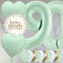 90th Birthday Mint Green Foil Balloon Package additional 1